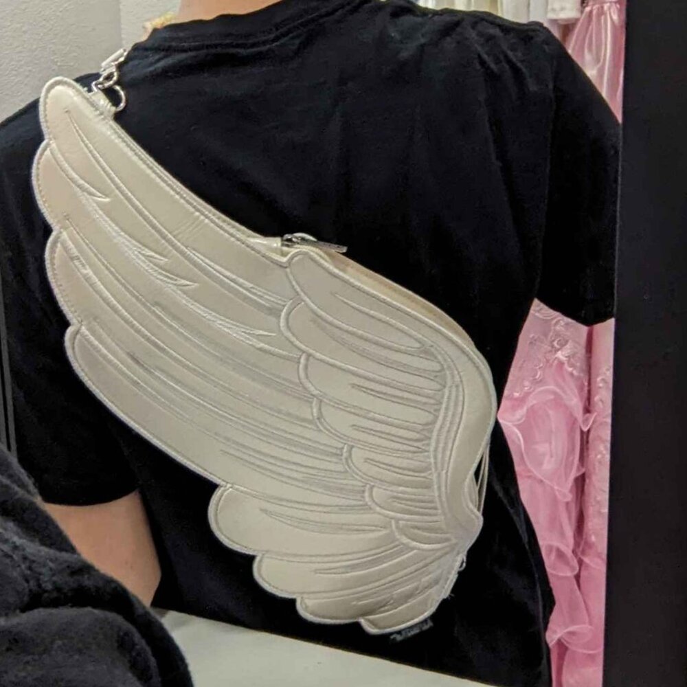 Fydelity Holographic Angel Wing Quiver Shoulder Bag